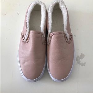 pink vans with fluffy liner